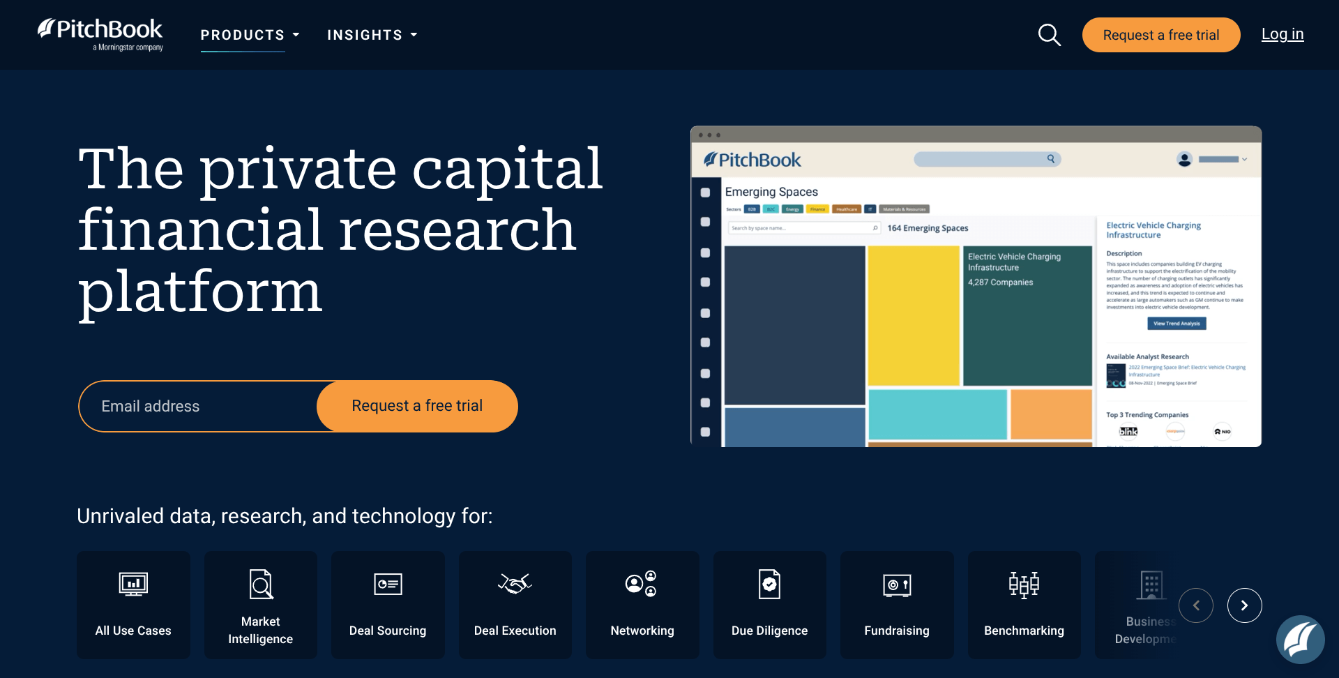 PitchBook General Market Tool Screenshot